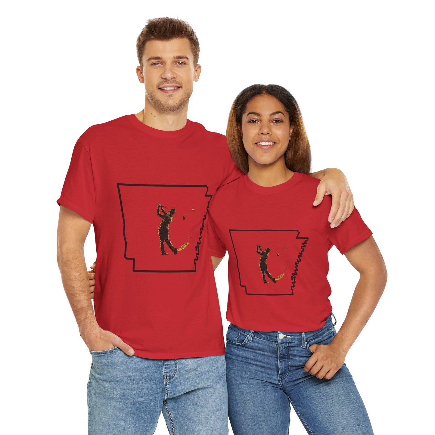 Arkansas Golf Unisex Heavy Cotton Tee