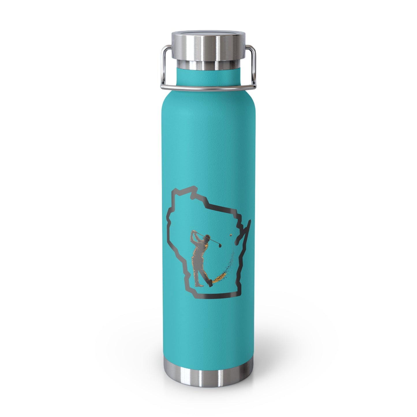 Wisconsin Golf Enthusiast Copper Insulated Bottle 22oz