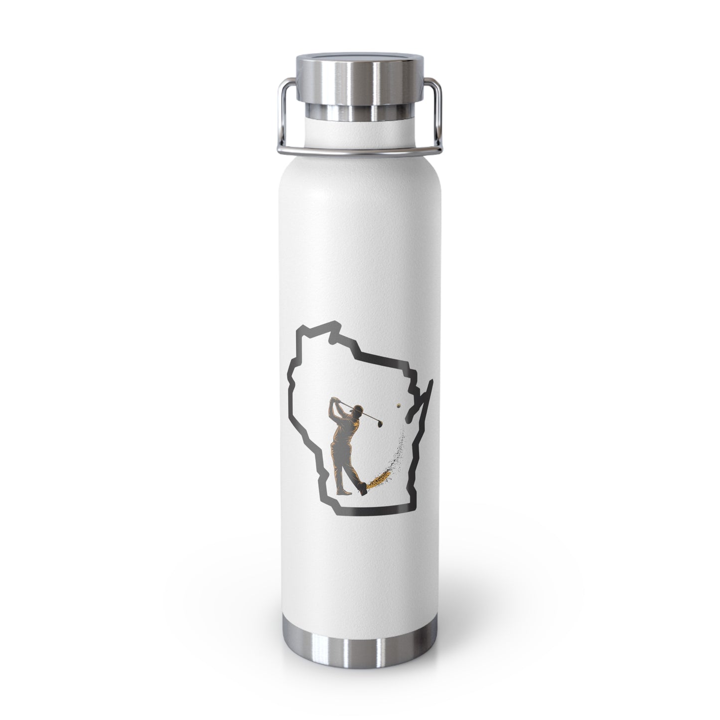 Wisconsin Golf Enthusiast Copper Insulated Bottle 22oz