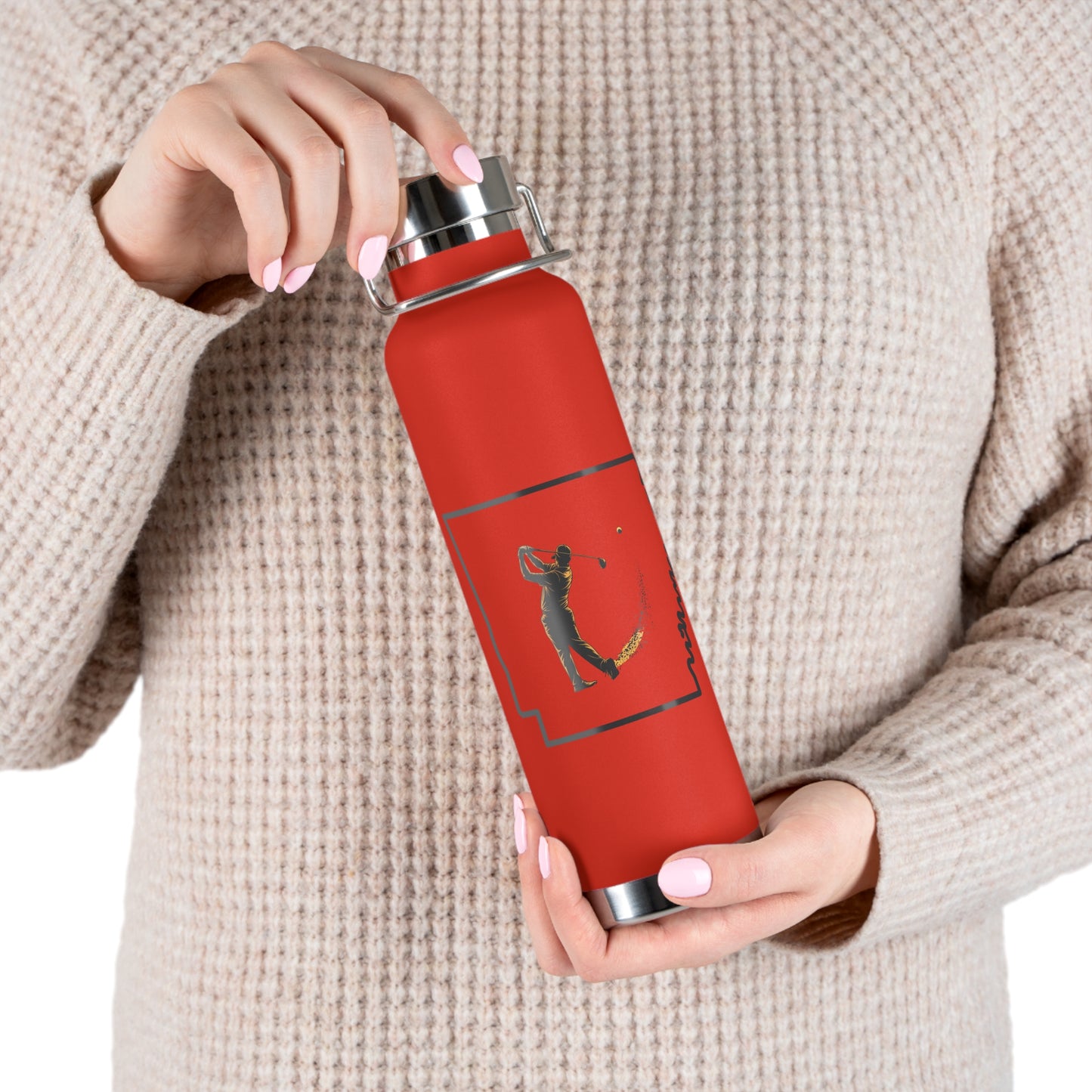 Arkansas Golf Lover's Copper Vacuum Insulated Bottle 22oz