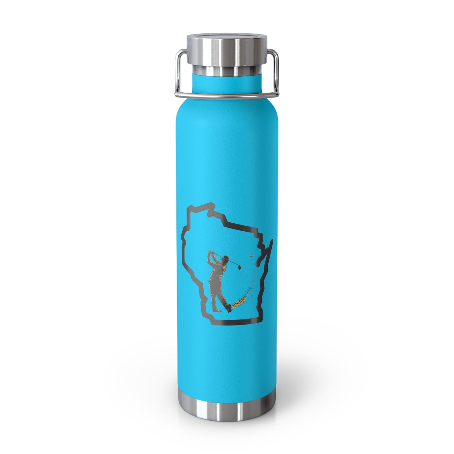 Wisconsin Golf Enthusiast Copper Insulated Bottle 22oz