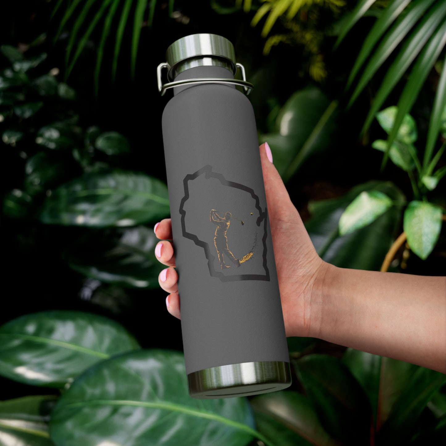 Wisconsin Golf Enthusiast Copper Insulated Bottle 22oz