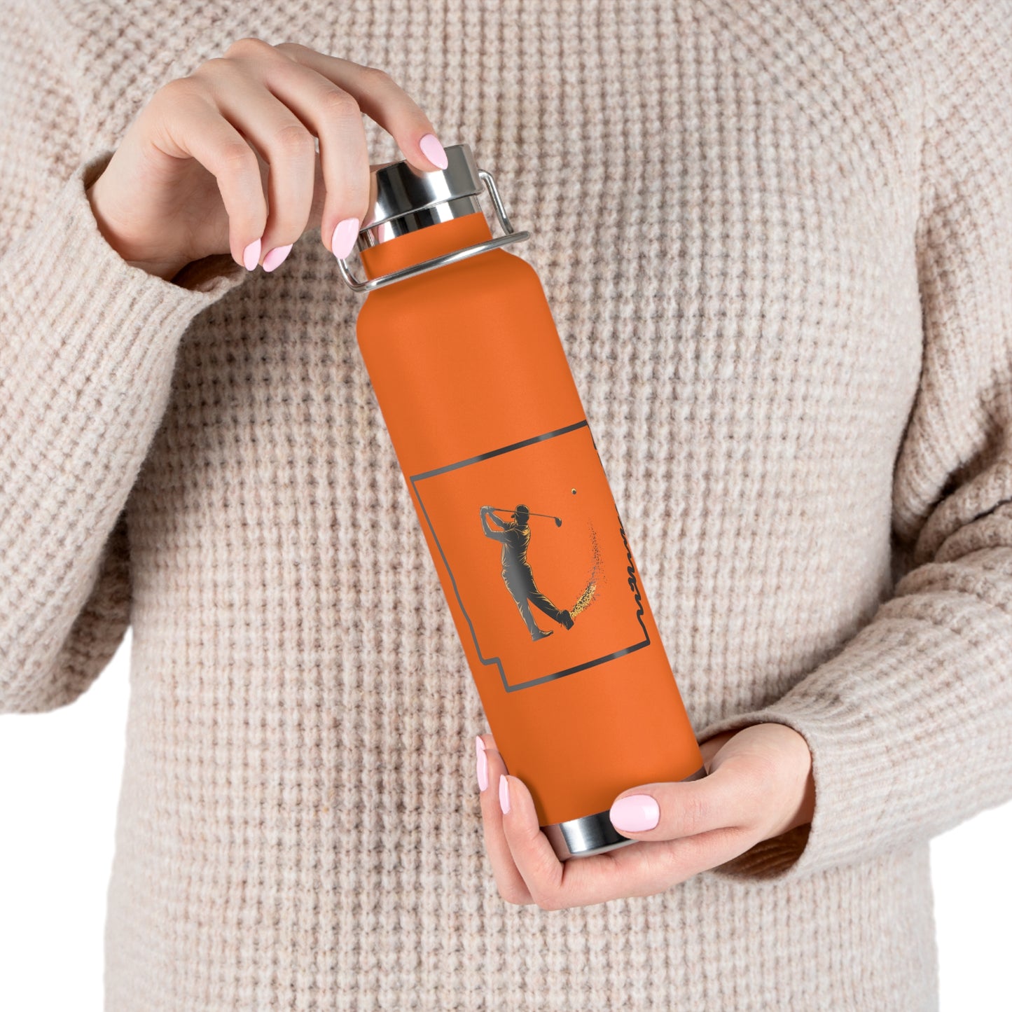 Arkansas Golf Lover's Copper Vacuum Insulated Bottle 22oz