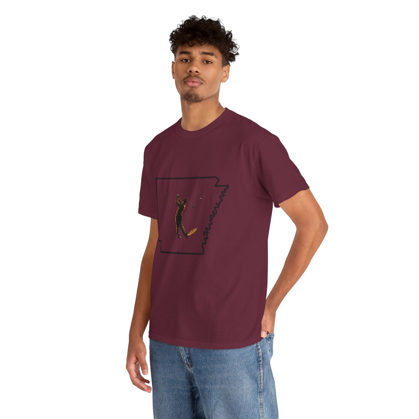 Arkansas Golf Unisex Heavy Cotton Tee