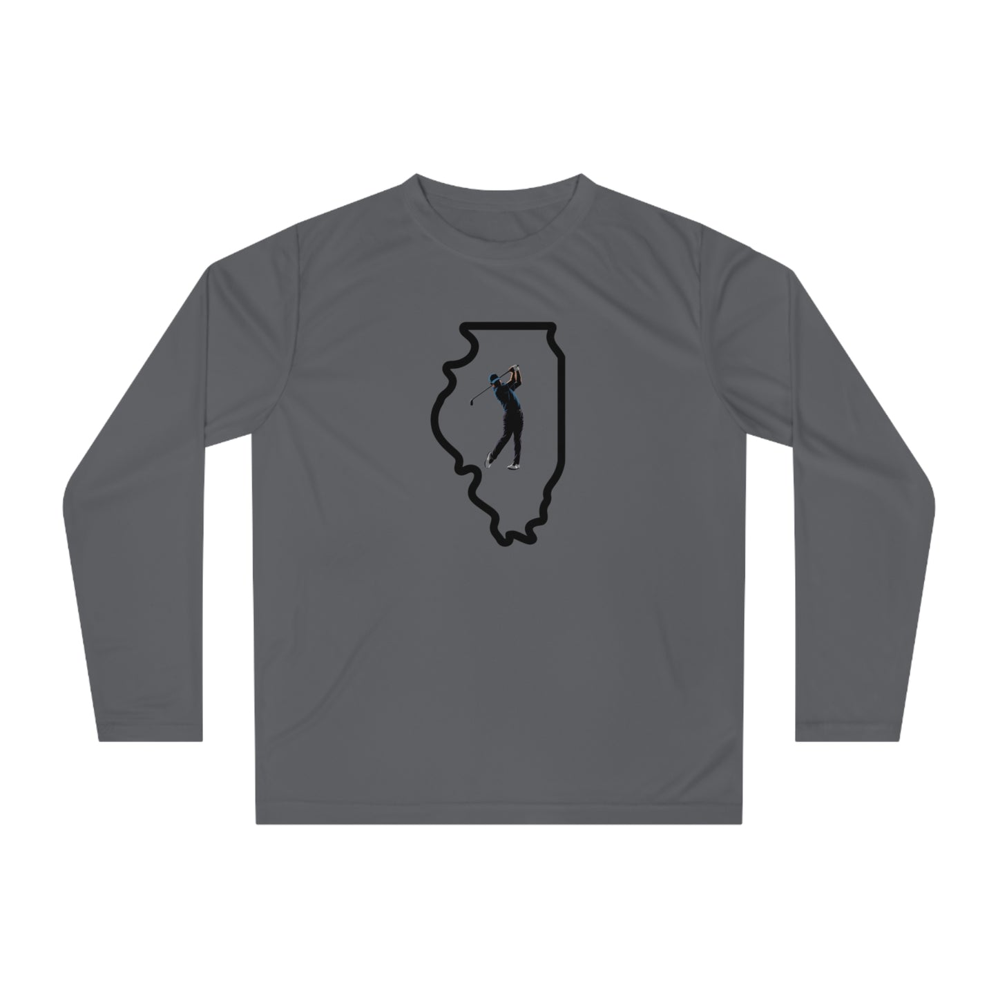 Illinois Golf Performance Long Sleeve Shirt - Ideal for Illinois Lovers, Golf Enthusiasts & Casual Outings