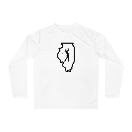 Illinois Golf Performance Long Sleeve Shirt - Ideal for Illinois Lovers, Golf Enthusiasts & Casual Outings