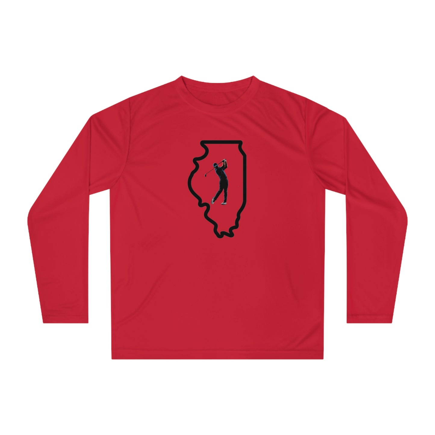Illinois Golf Performance Long Sleeve Shirt - Ideal for Illinois Lovers, Golf Enthusiasts & Casual Outings
