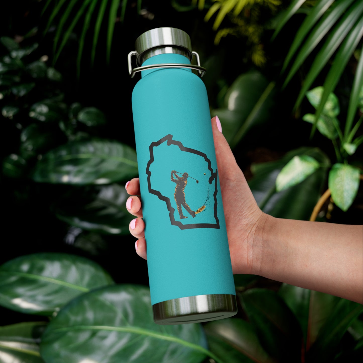 Wisconsin Golf Enthusiast Copper Insulated Bottle 22oz