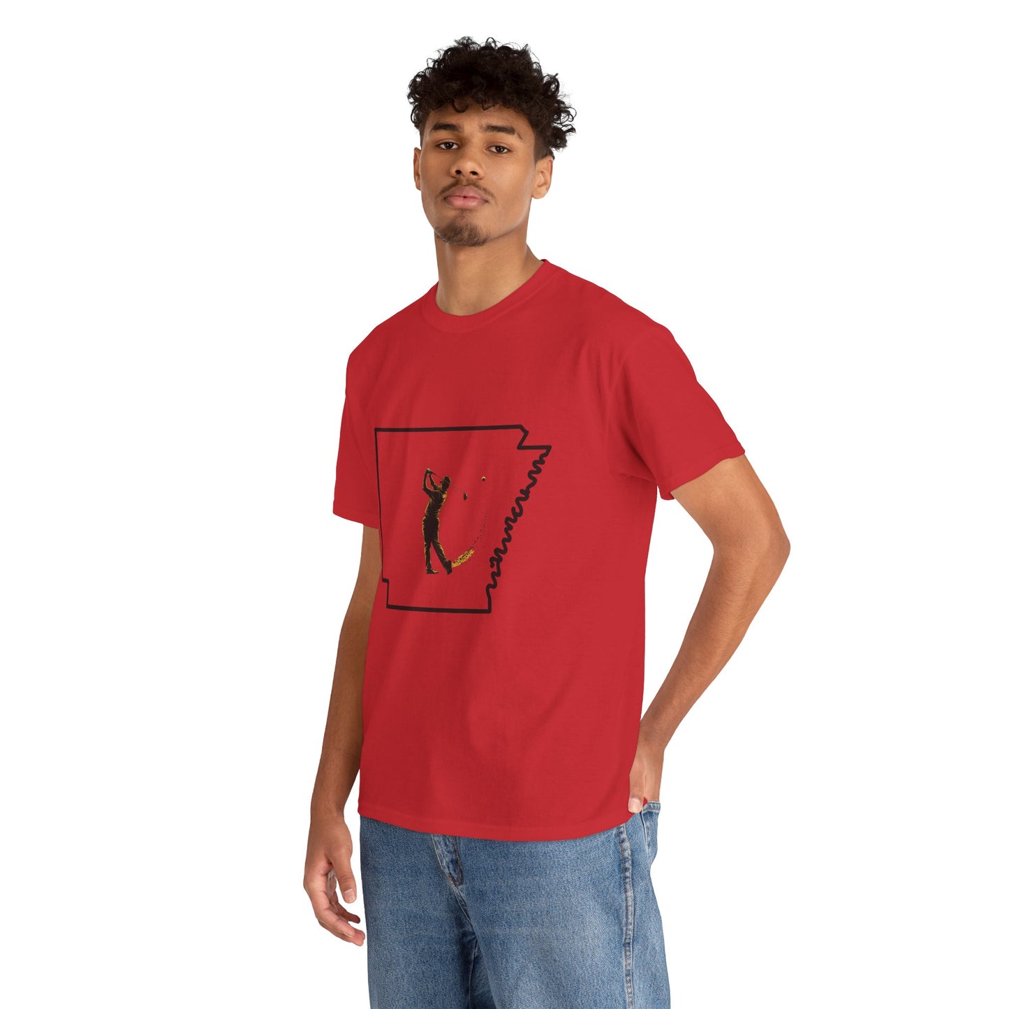 Arkansas Golf Unisex Heavy Cotton Tee