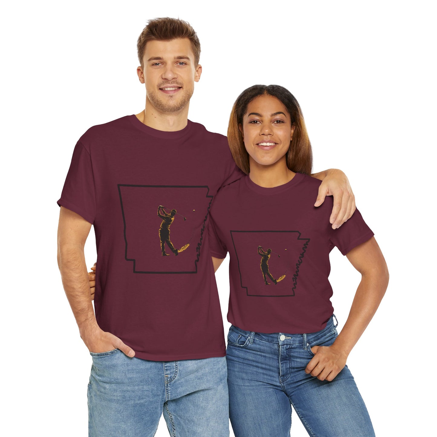 Arkansas Golf Unisex Heavy Cotton Tee