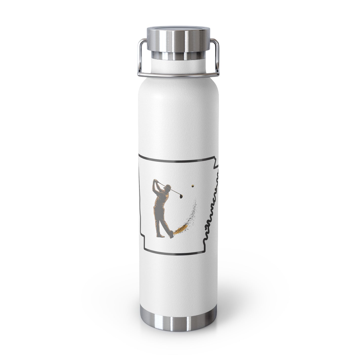 Arkansas Golf Lover's Copper Vacuum Insulated Bottle 22oz