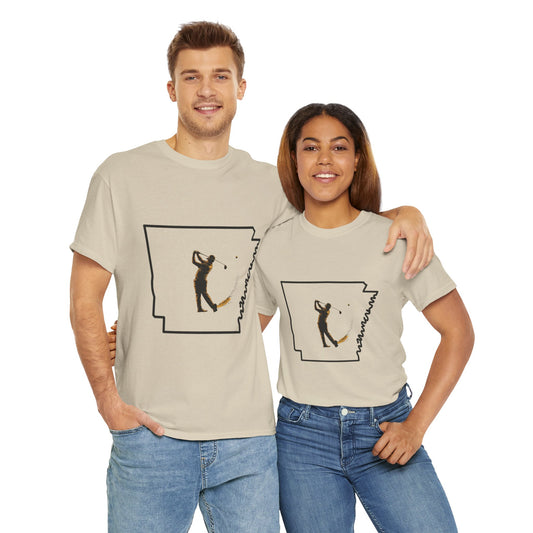 Arkansas Golf Unisex Heavy Cotton Tee