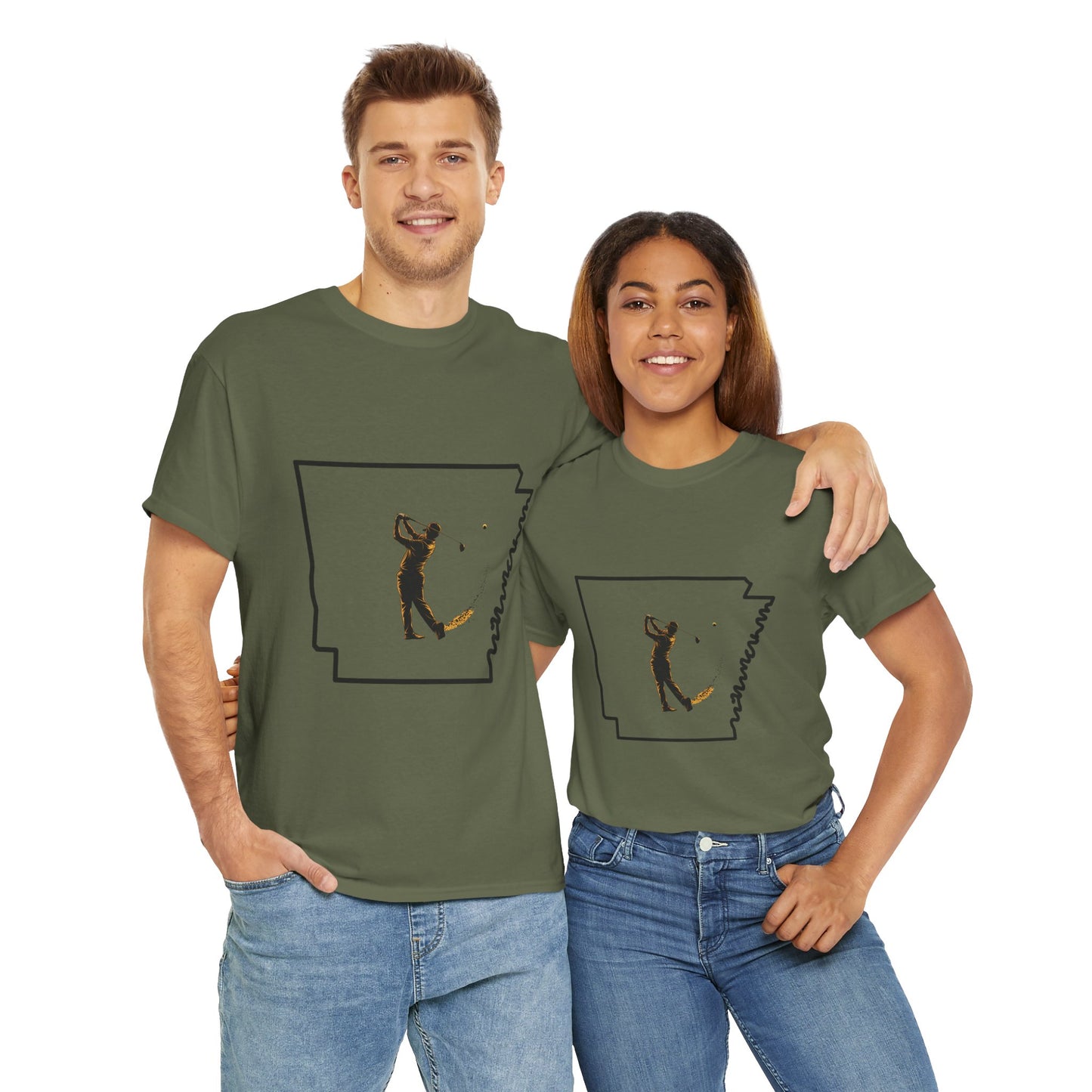 Arkansas Golf Unisex Heavy Cotton Tee