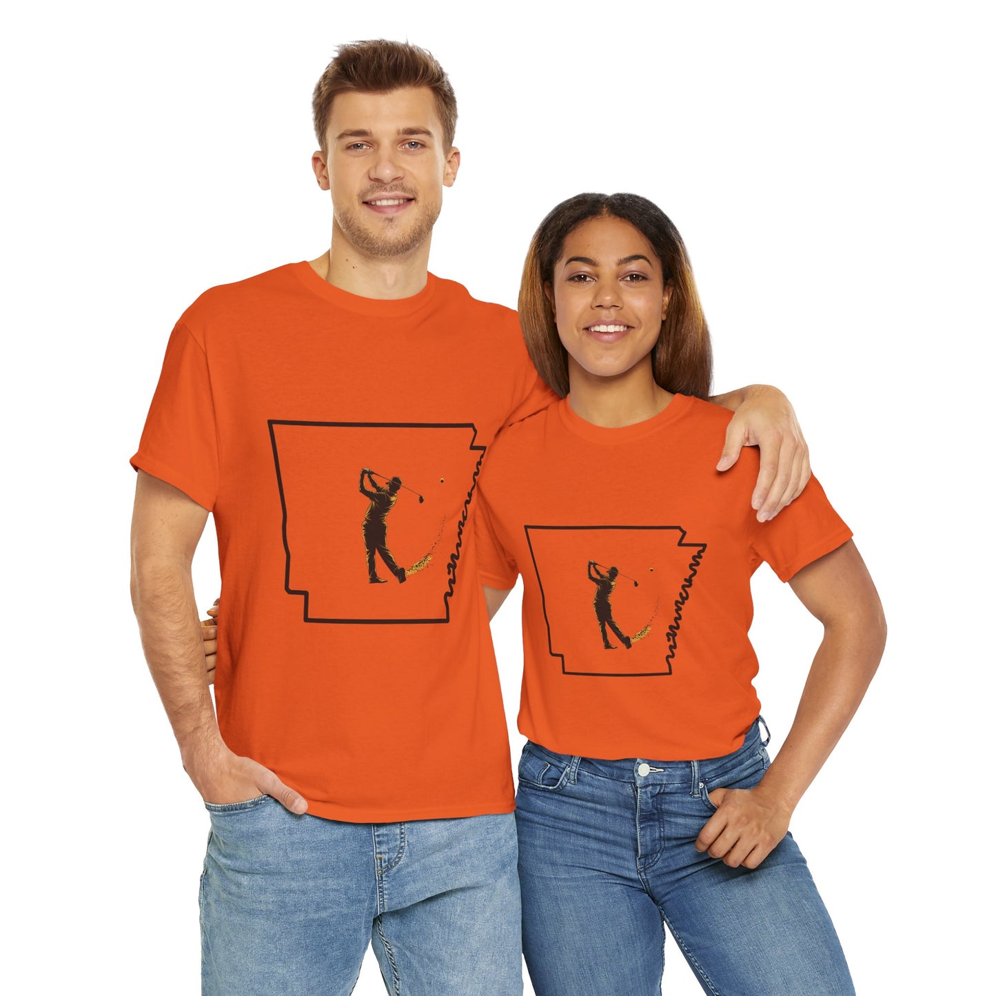 Arkansas Golf Unisex Heavy Cotton Tee