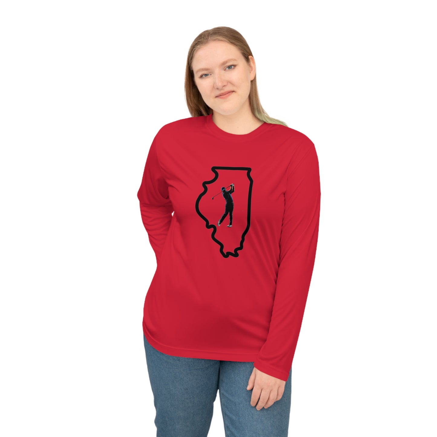 Illinois Golf Performance Long Sleeve Shirt - Ideal for Illinois Lovers, Golf Enthusiasts & Casual Outings