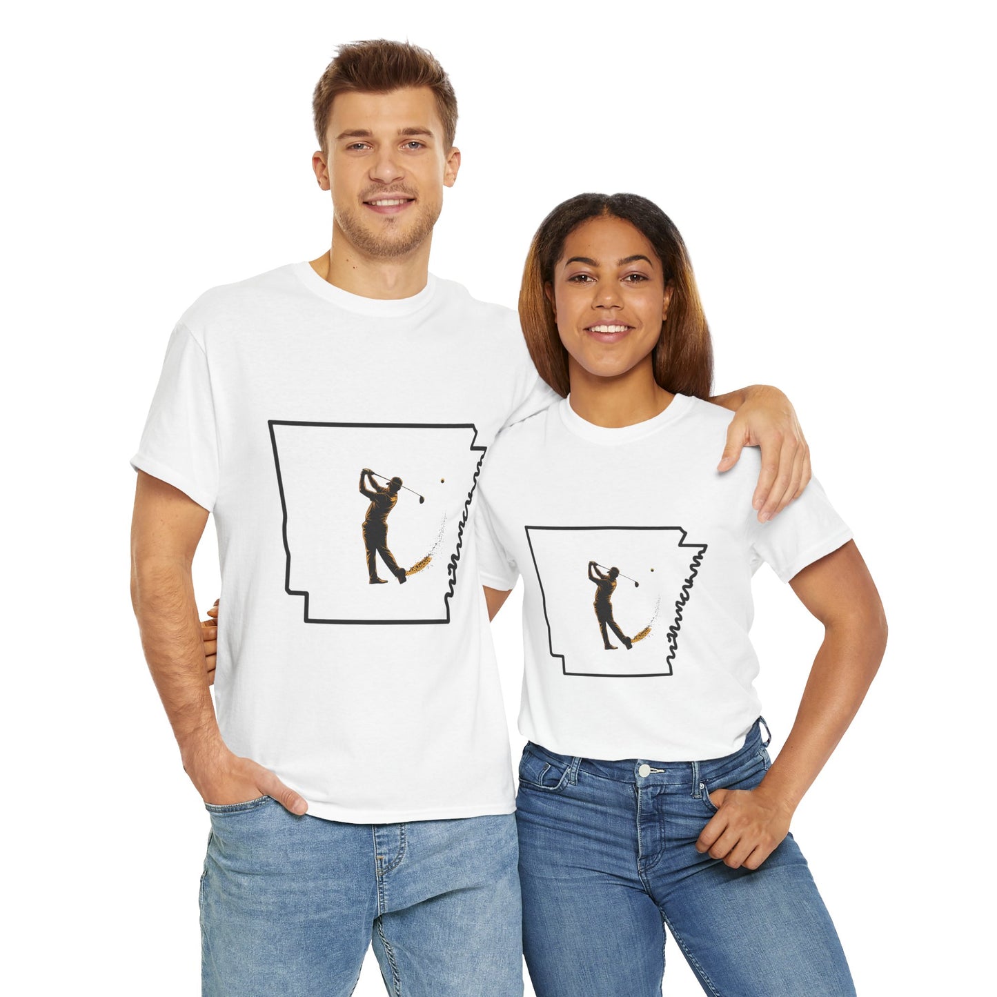 Arkansas Golf Unisex Heavy Cotton Tee